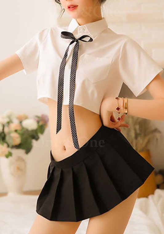 風俗プロフィール撮影用コスチュームレンタル セクシーリボン制服