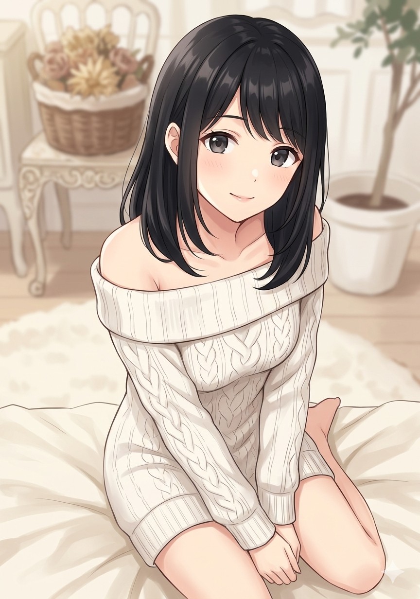 「守ってあげたい」を演出する王道の上目遣いポーズ
