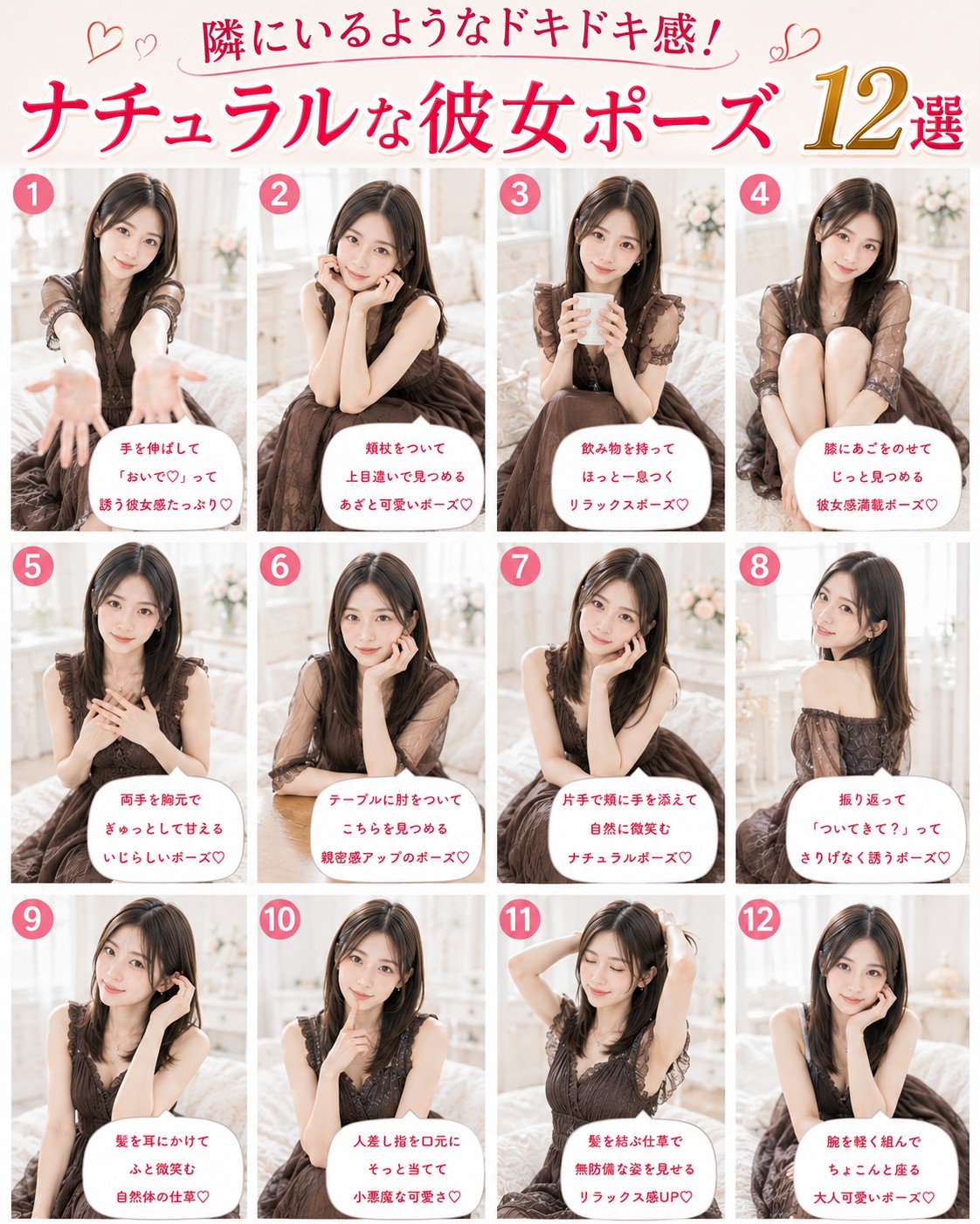 ナチュラルな彼女ポーズ12選