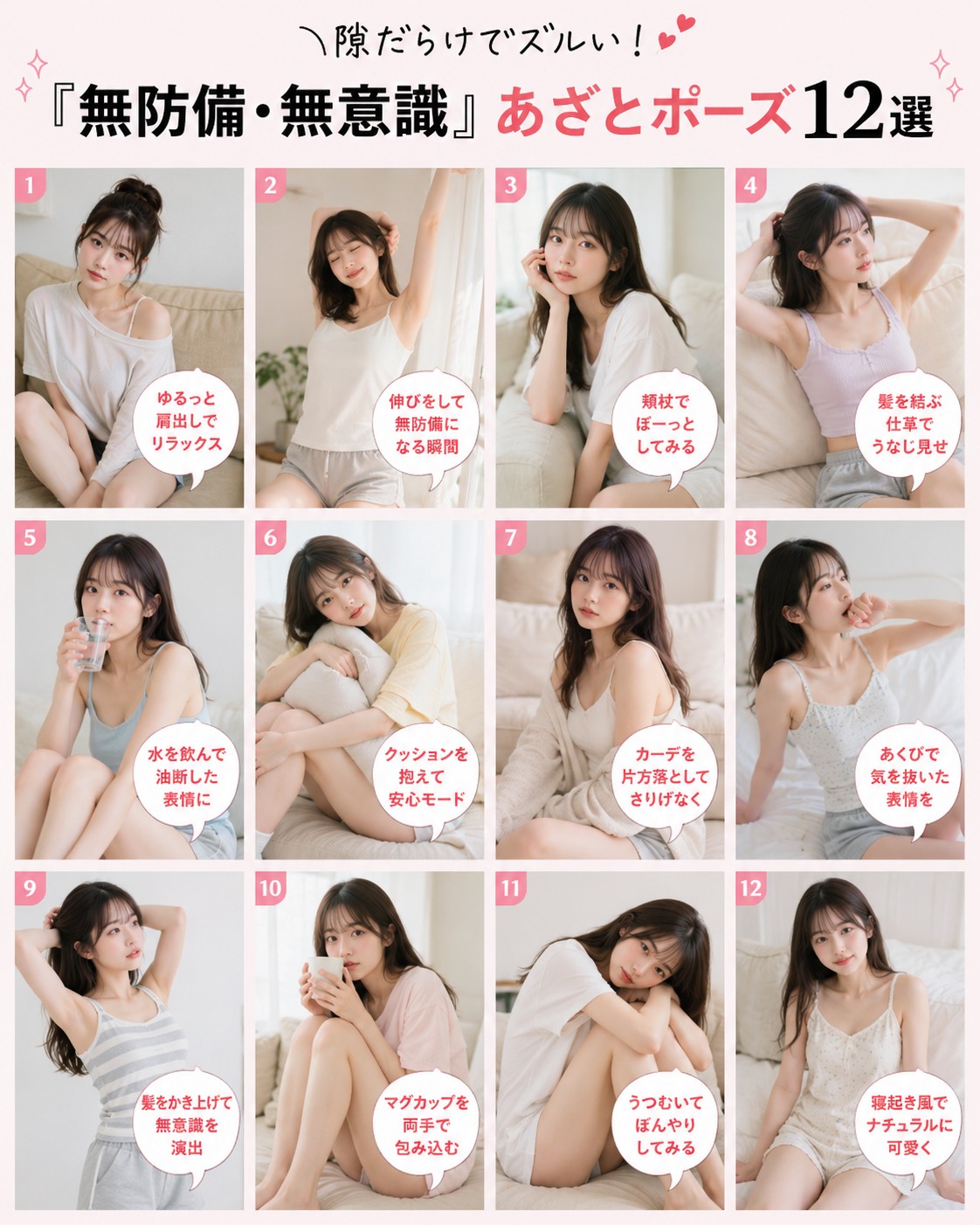 『無防備・無意識』あざとポーズ12選